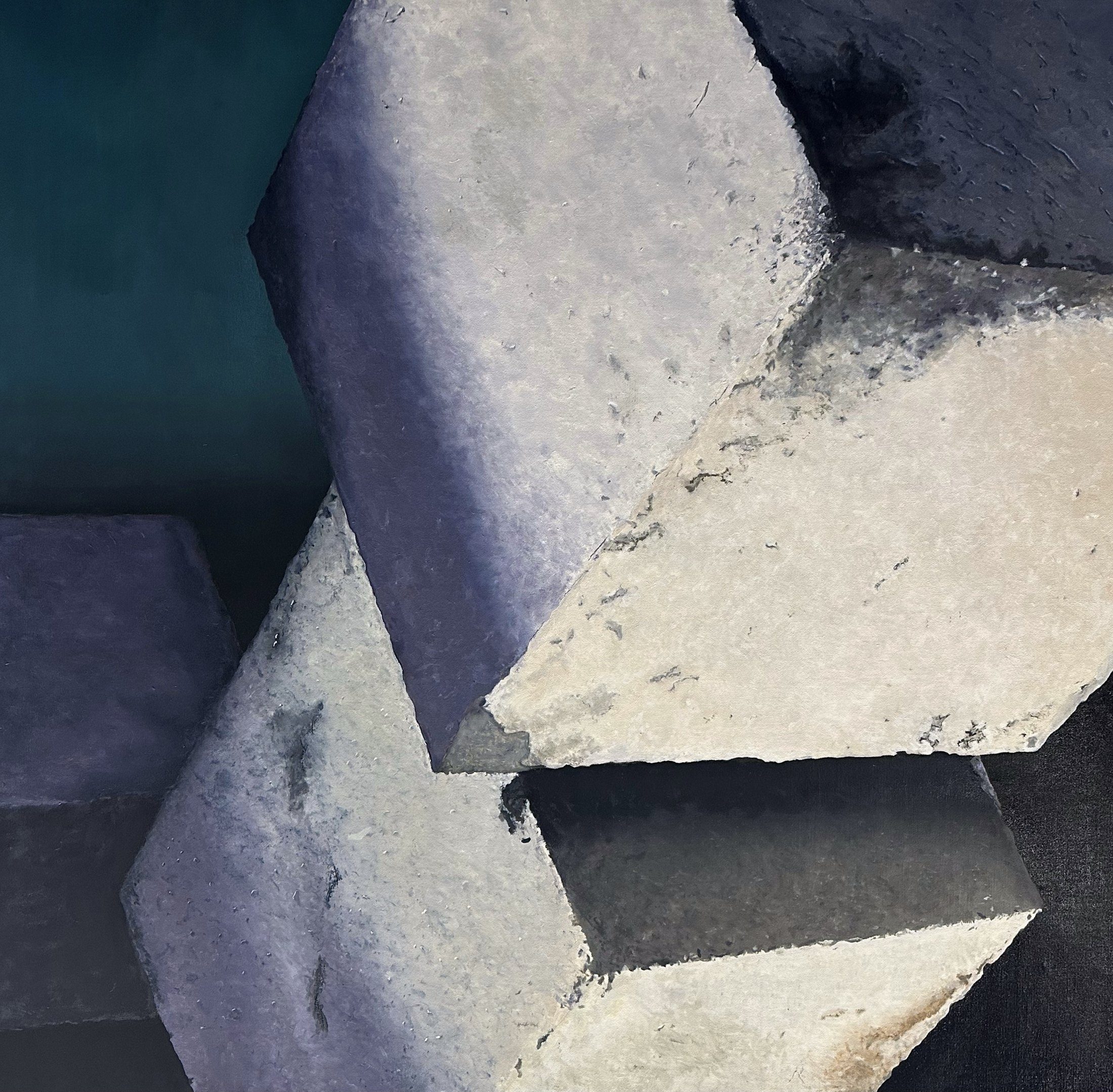 Les Trois Passés — Oil on linen · 89 × 146 cm · 2026