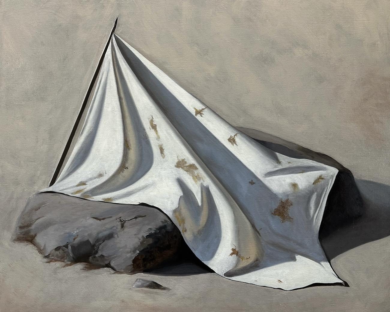 Entre Deux Mondes — Oil on linen · 80 × 60 cm · 2024
